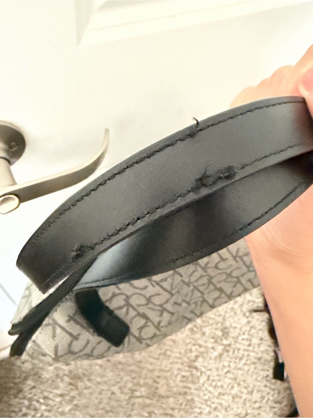 Calvin Klein Monogram Gray Dome Shoulder Bag - Picture 3 of 6
